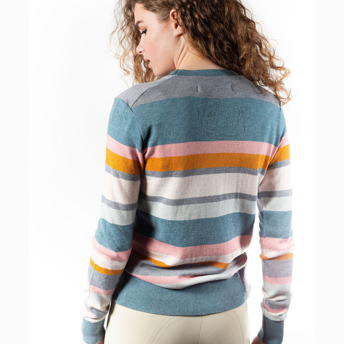 Hannah Childs Michaela Stripe Crew Neck Sweater - Super Bloom Stripe