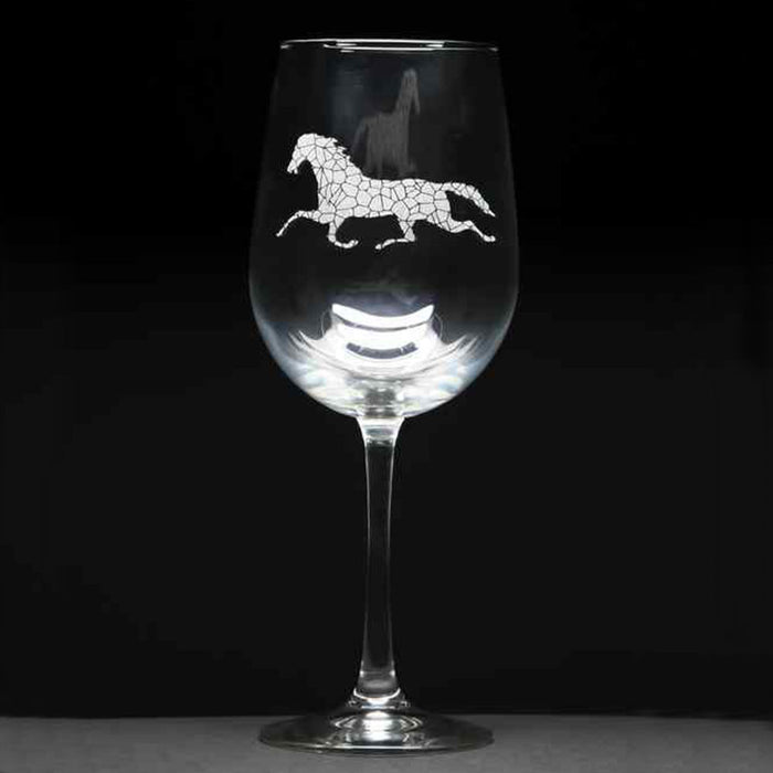 h | m engraved wine glass - t11V+~ set of 2