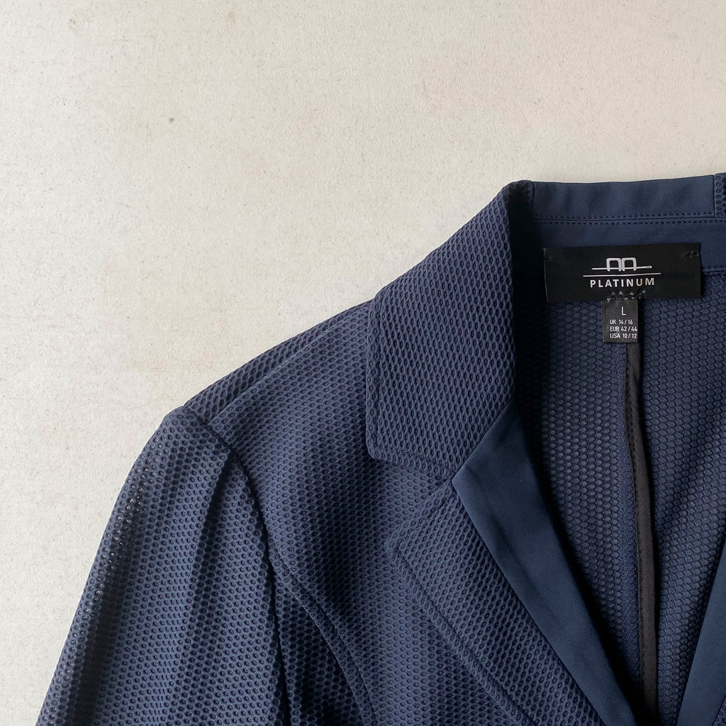【中古・未使用品】Alessandro Albanese PLATINUM Mantova Padded ライディング ダウンジャケット M ネイビー レディース 乗馬 馬術 乗馬用ダウンジャケット レディース フード付き ブラック