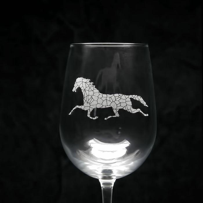 h | m engraved wine glass - t11V+~ set of 2