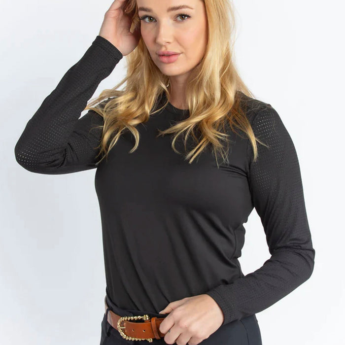 Hannah Childs Harper Perforated Long Sleeve Tech Tee