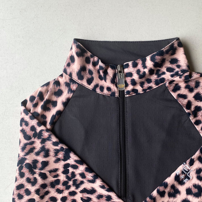 Kastel Denmark Long Sleeve Asphalt with Leopard Raglan Print