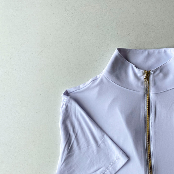 Tailored Sportsman Ladies ICEFIL® Sunshirt Short Sleeve / White